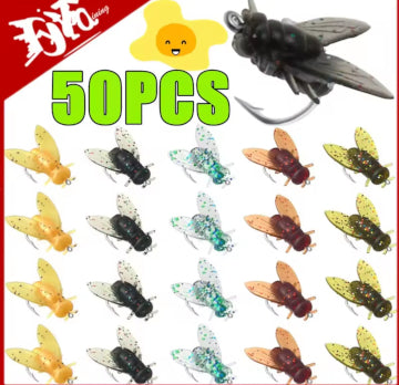 100pc Bionic Mini Fishing Flie