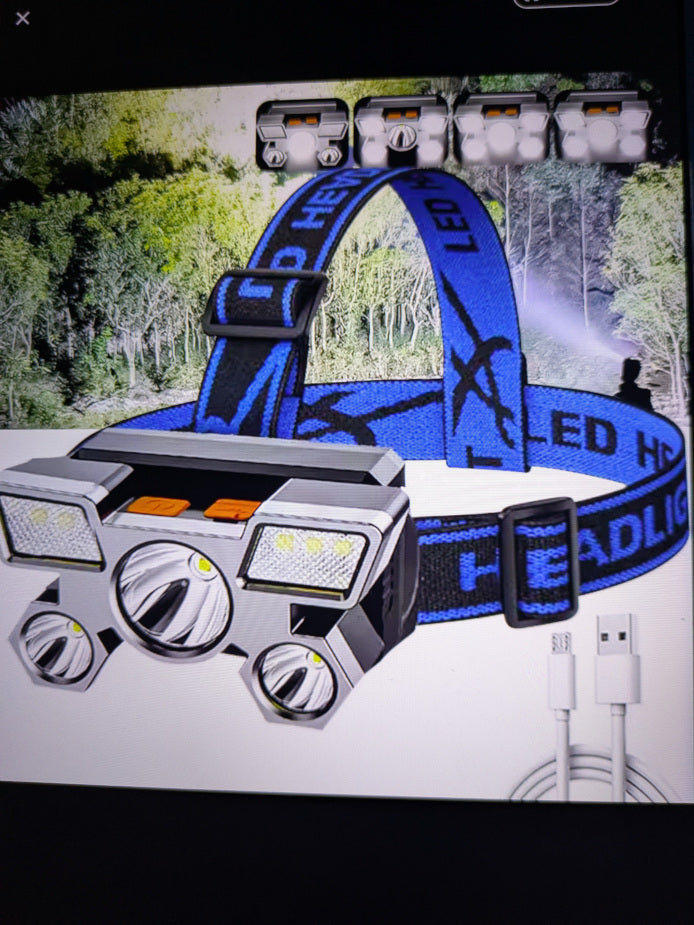 USB Rechargeable headlight.