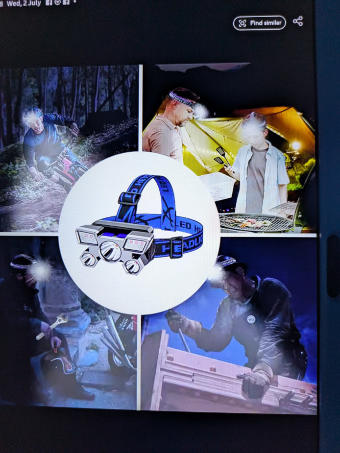 USB Rechargeable headlight.