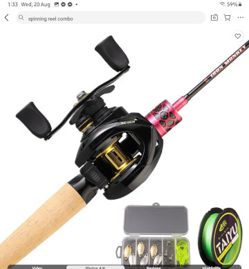 Iron monkey 1.8m Rod and Reel Combo Plus Line and Lures