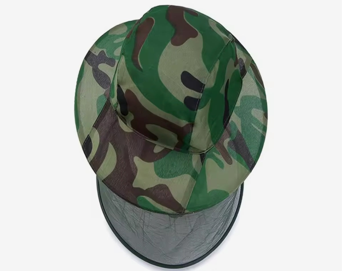 Camouflage Mosquito Net Fishing & Sun Hat