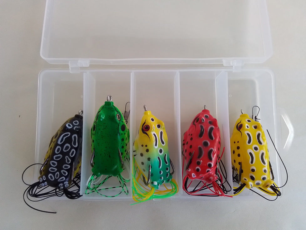 Medium Soft Plastic Frog Lure Kit (5-Piece)