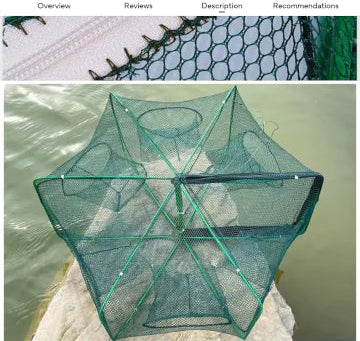 Folding Shrimp/Yabbie trap. (6 entrance)