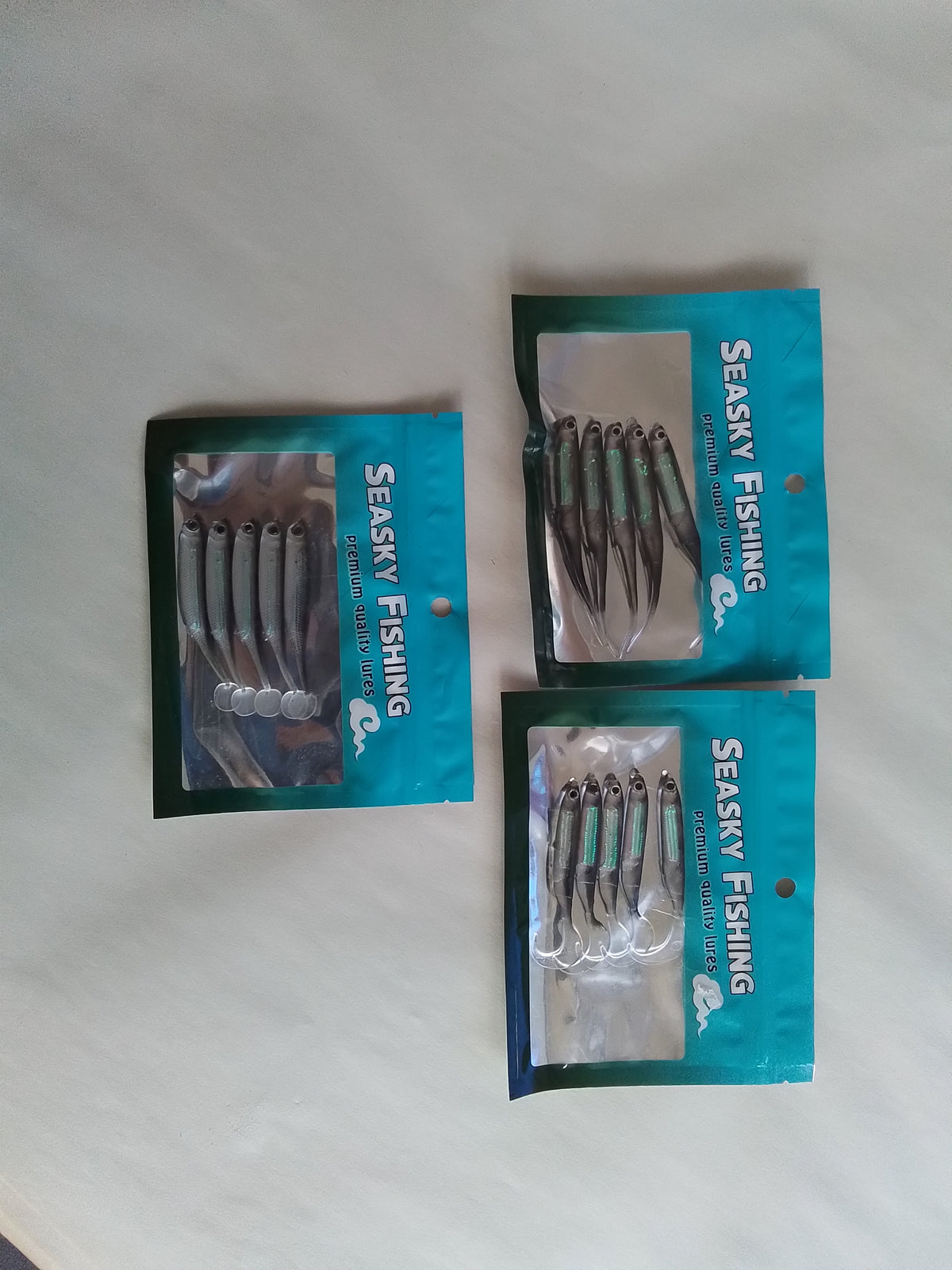 Seasky  Soft Plastic Paddle Tail Lure 3-Pack Bundle